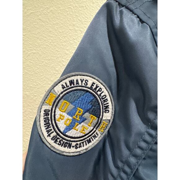 Girls Catimini Blue Faux Fur Hooded Jacket NWOT size 10 - Picture 4 of 5